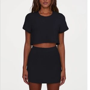 Set Active Black Terry Skirt (Set Swim)